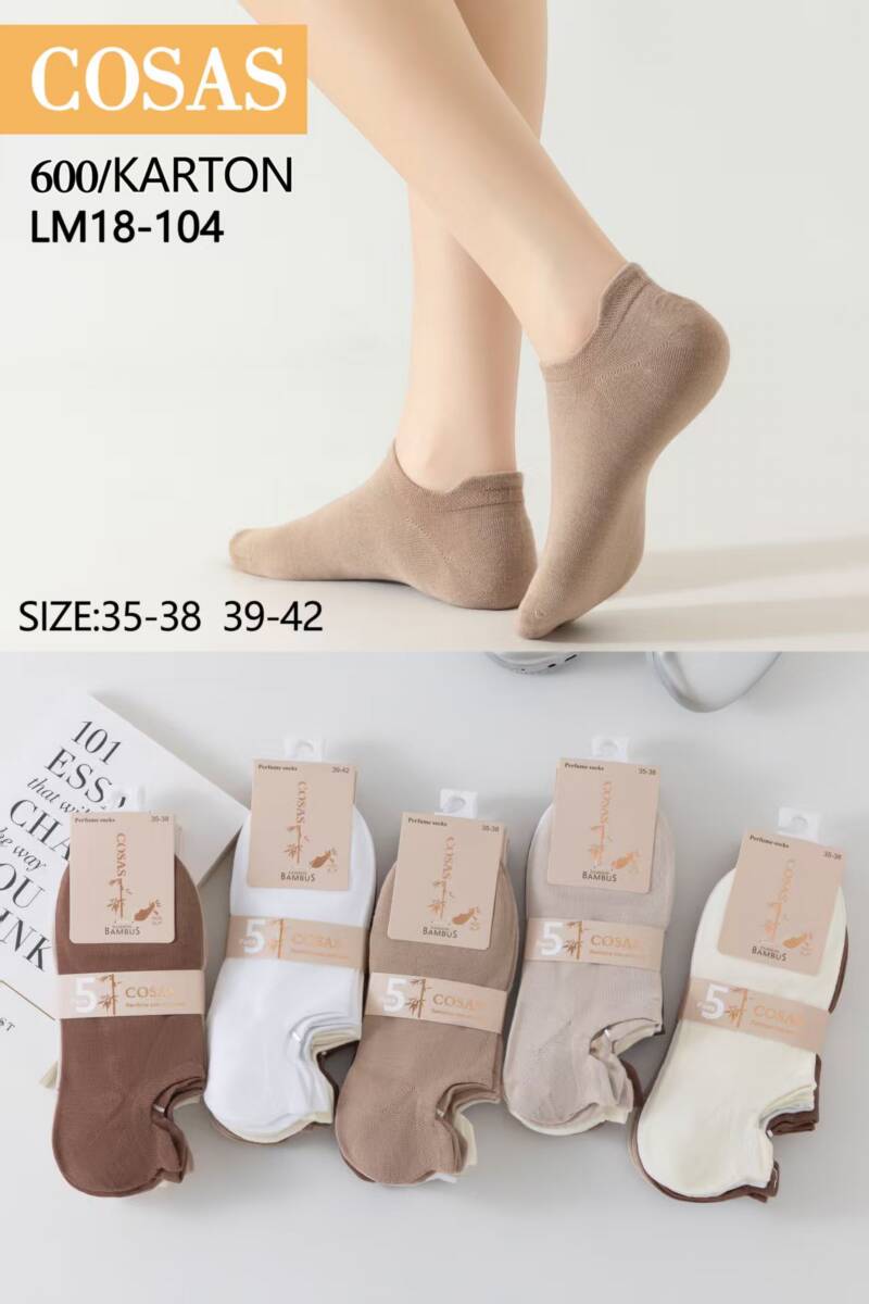 Stopki damskie Roz 35-42, Mix kolor Paczka 40 szt